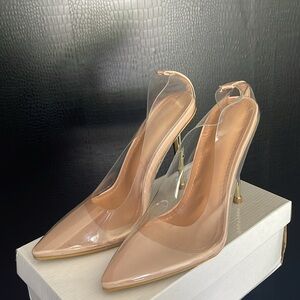 Clear Point Toe Heels Size 40 or 8